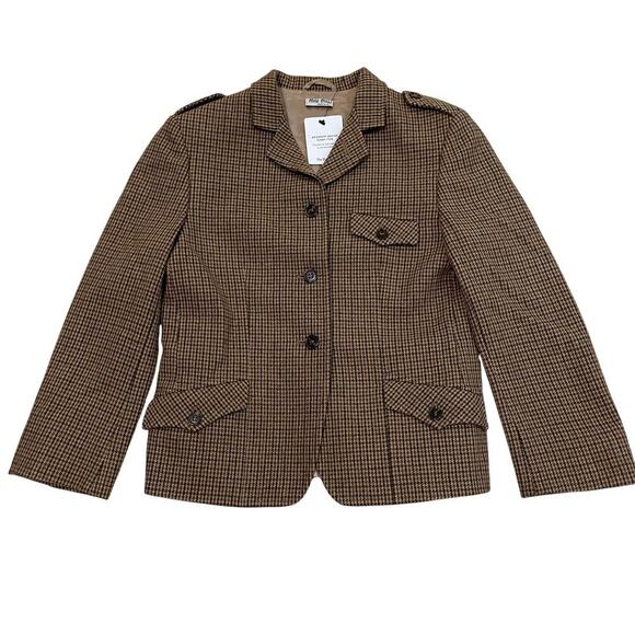 Rare Miu Miu 2003 Runway Blazer | Equestrian Cashmere Archive Jacket, IT 40, NWT - Picture 1 of 16